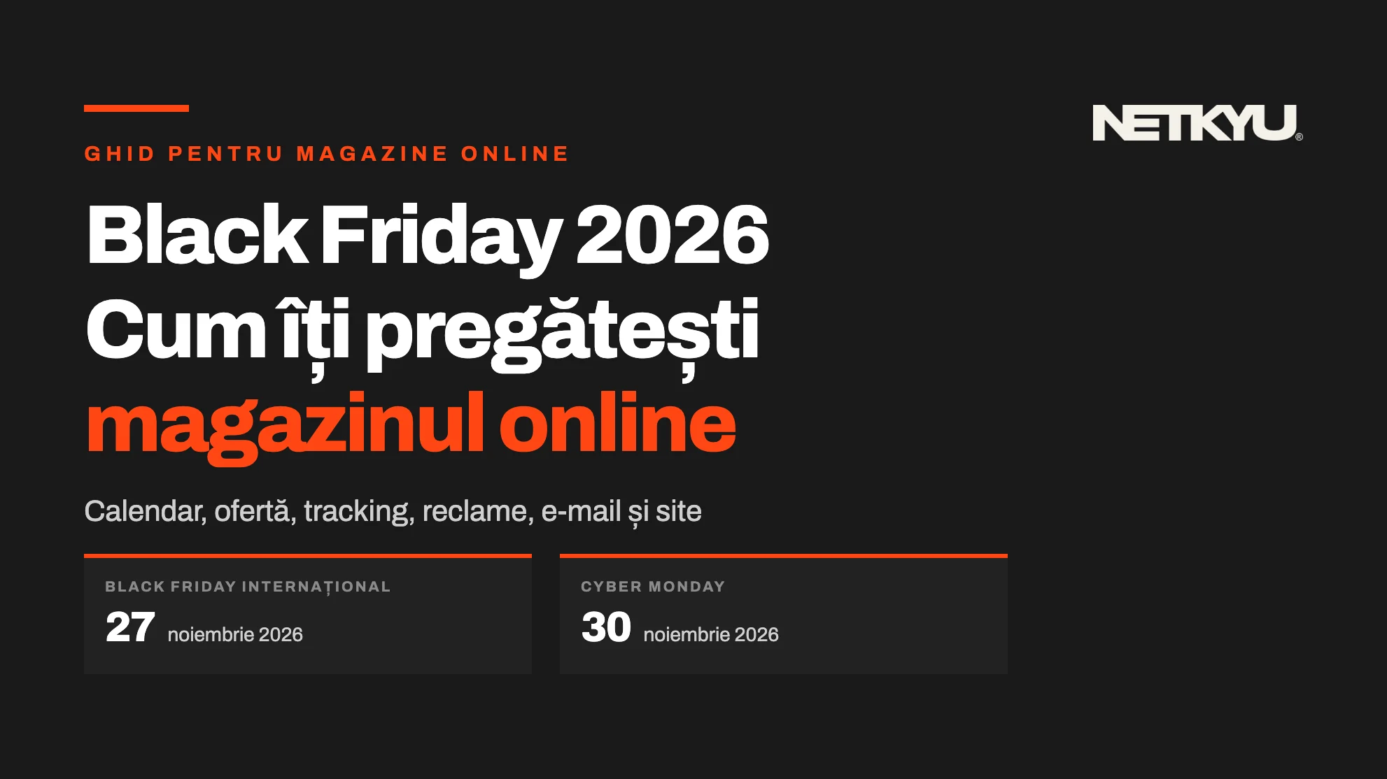Black Friday 2026: calendarul și pregătirea unui magazin online