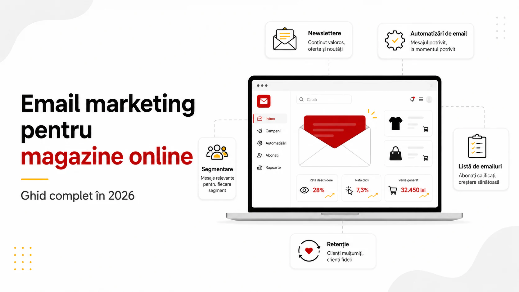 E-mail marketing pentru magazine online: newslettere, automatizări, segmentare și retenție