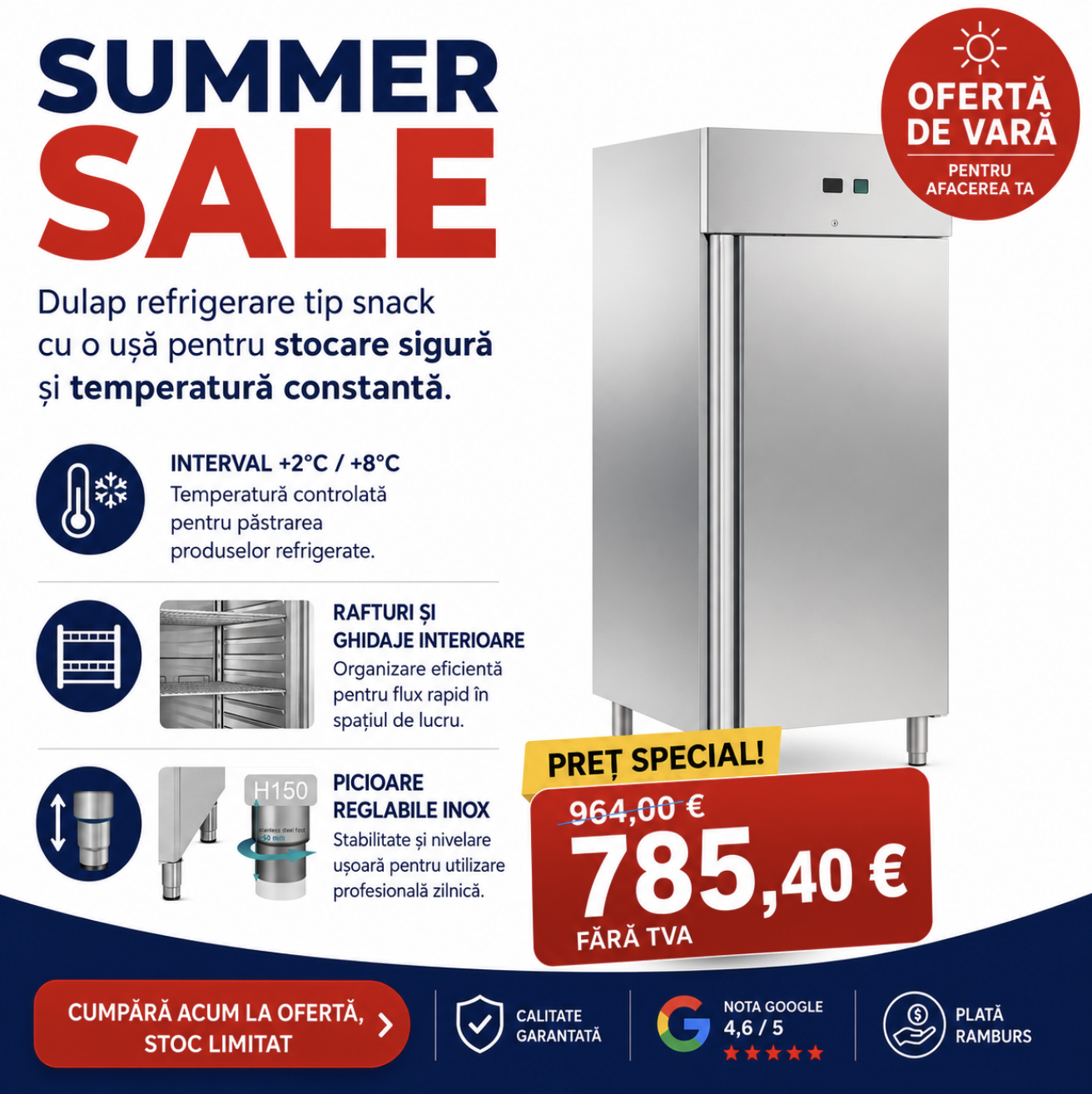 Banner Summer Sale dulap refrigerare